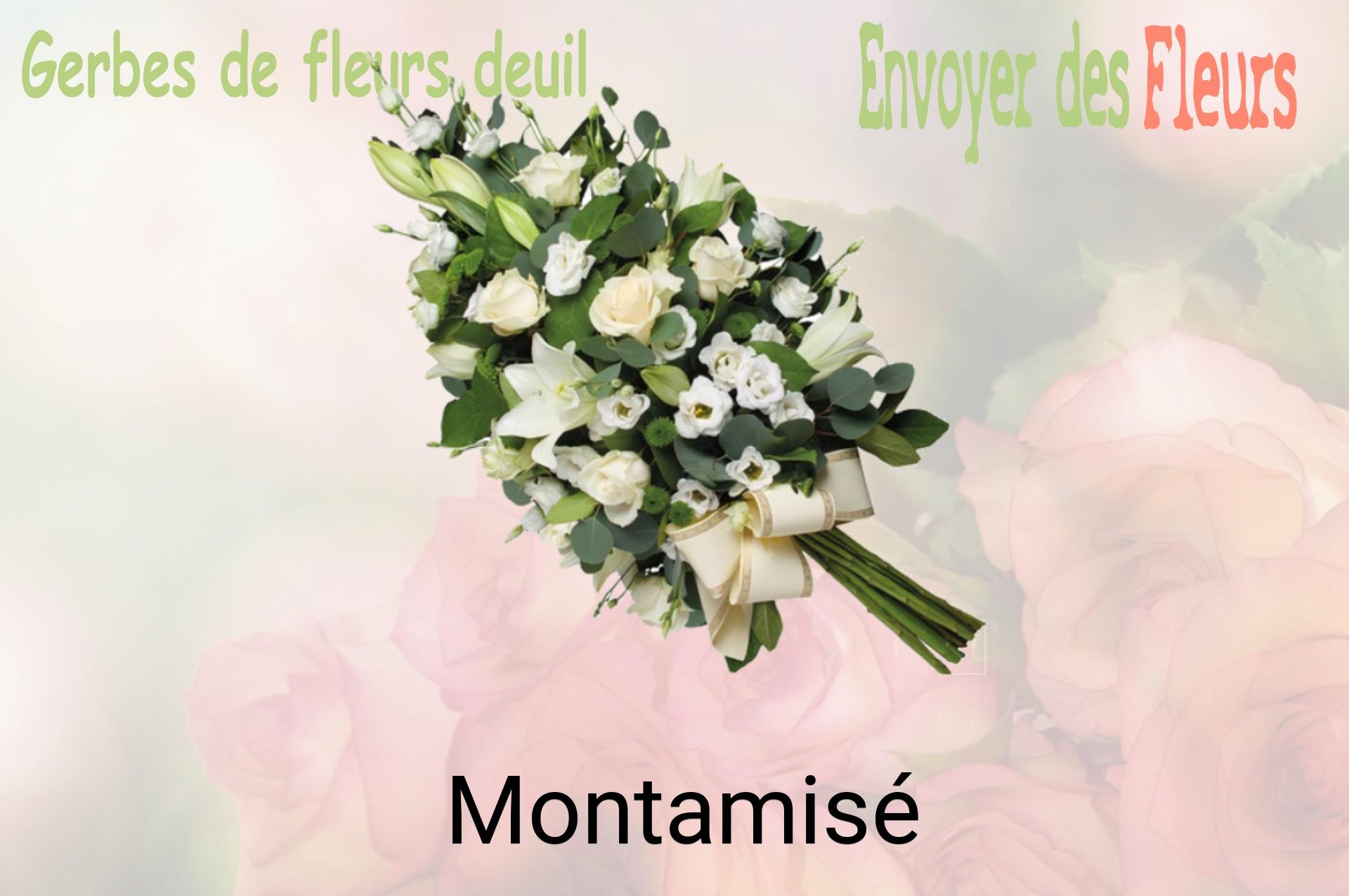 Gerbe de fleurs de deuil livrée à Montamisé